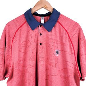 UNRL Polo Shirt Men's 2XL Barstool Sports Golf Performance Stretch Red Camo